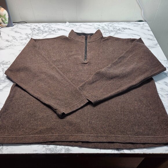 Orvis Men XL Brown Gray Beige Longsleeve Quarter Zip Pullover Sweatshirt Bundle - Picture 7 of 13